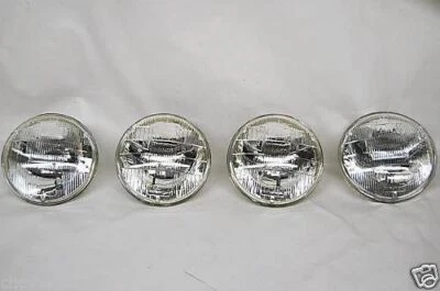 5-3/4" 5.75 Sealed Beam Halogen Glass Hi & Low Headlight Headlamp Bulbs Set 4 - Bild 1 von 4