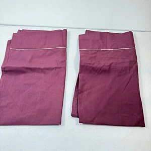 vintage stevens pillowcase pair standard solid purple blend usa no iron percale - Picture 1 of 14