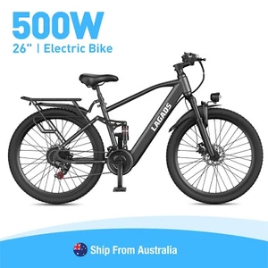 LAGADS Electric Bike 26"Black 48V500W12.5AH Mountain ebike city bicycle 49km/h - Picture 1 of 9