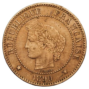 France - 2 centimes Cérès 1890 A Paris bronze - F.109/16 Gad.105 KM.827 monnaie - Picture 1 of 2