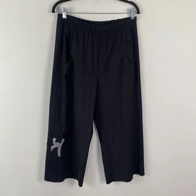 Pantalones cortos de pierna ancha Jamie Sadock talla mediana negros bolsillos Foto 1 de 4