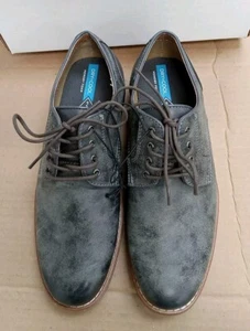 St Johns Bay Mens Oxford Dress Shoes Oliver Gray 8 M Dry & Cool Momory Foam New - Picture 1 of 7