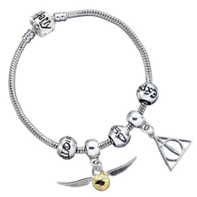 Harry Potter Placcato Argento Spellbeads Bracciale, Compleanno Regalo Prodotto - Immagine 1 di 2