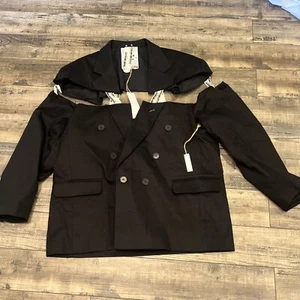 Maison Blanche All-Gender Black Cut-Through Jacket Size 6 (Men XL/Women XXL) NWT - Picture 1 of 6