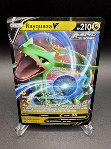 Rayquaza V 100/159 Rapid Strike - Silver Tempest Holo - Picture 1 of 4