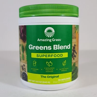 Amazing Grass Original Greens Blend Superfood Powder Vitamin C & K 8.5oz 05/2025 - Image 1 of 4