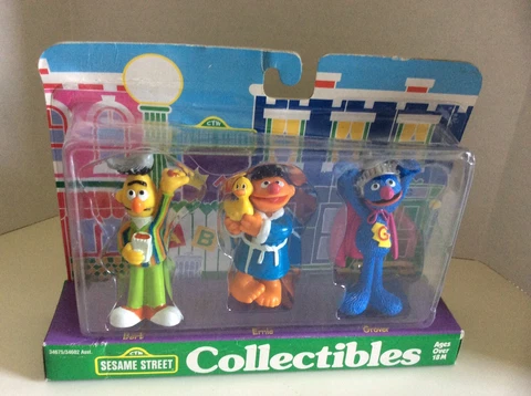 Sesame Street Vintage Collectibles Tyco Super Grover , Ernie With Ducky Cover