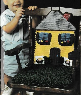 Child House Chair Cushions - 10" x 13" - Worsted yarn - Crochet Pattern ONLY - Image 1 of 2
