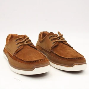 Hush Puppies Boat Shoes Mens Brown Suede Leather Lace Up Size 8.5 New NIB - Picture 1 of 6