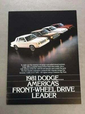 1981 Dodge 12-page Car Sales Brochure Catalog - St. Regis Mirada Diplomat OMni - Изображение 1 из 4