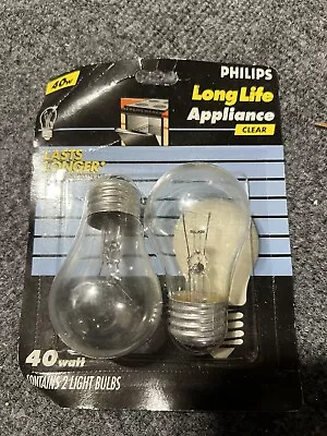 Philips Appliance 120 Volt Clear A15 Medium Base Light Bulb 40W 2 Pack - Image 1 of 2