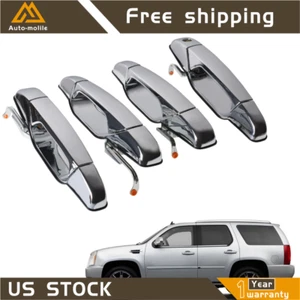Exterior Door Handle Set 4PCS Chrome For Chevrolet/GMC/Cadillac 07 08 09 10-2013 - Picture 1 of 9