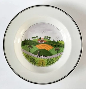 Villeroy And Boch Naif Rimmed Bowl Huntsman - Picture 1 of 5