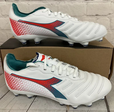 Botines de fútbol Diadora 101.179664 Brasil Elite GR LT W LP12 blanco azul rojo EE. UU. 8 Foto 1 de 4