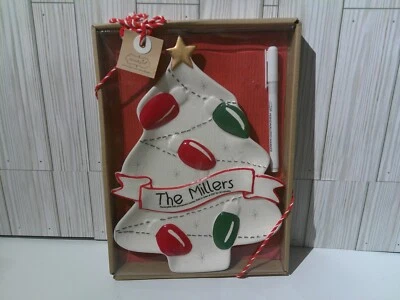 Mud Pie圣诞陶瓷托盘/罐个性化 — 第 1/2 张图片