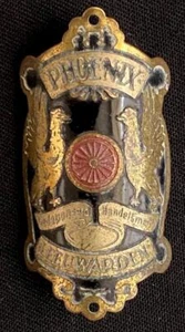 PHOENIX LEEUWARDEN HOLLAND NEDERLAND HEAD TUBE BICYCLE FRAME EMBLEM PLATE BADGE - Picture 1 of 2