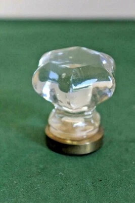 Ancien Bouton de Porte en Cristal - Photo 1/4