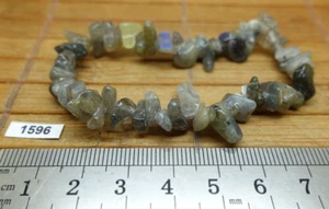 Bracelet baroque LABRADORITE pierre naturelle de Madagascar qualité A chips - Picture 1 of 3
