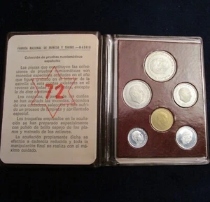 SPAIN, FRANCO-6, OFFICIAL FNMT 1972 (6 VALUES), PROOF, UNCIRCULATED. - Picture 1 of 3