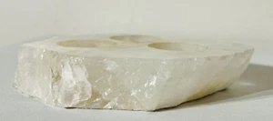 Clear Quartz Crystal Slab Votive Tealight Candle Holder - Picture 1 of 7