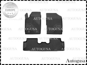NEW LHD BLACK RUBBER FLOOR MATS ALL WEATHER FOR CITROEN BERLINGO 1996-2008 - Picture 1 of 4