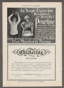 1903 PEARLINE SOAP Magazine AD~WOMEN'S BASKETBALL Real PHOTO~Ostermoor Mattress - Picture 1 of 2