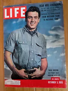 Life Magazine COVER ONLY October 3, 1955 Rock Hudson - Picture 1 of 2