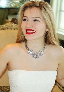 BEST EVER KATE SPADE NEW YORK AUTHENTIC "ICE QUEEN" SHORT NECKLACE BRIDAL RARE! - Picture 1 of 12