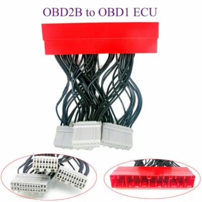 1X OBD2b To OBD1 ECU Harness Conversion For HONDA CIVIC ACURA INTEGRA JUMPER - Image 1 of 4