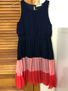 Vestido soprano de gasa para niñas talla 16 (XL) multicolor bloque de color - Imagen 1 de 5