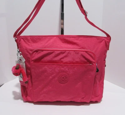 Kipling Vibrant Pink Diaper Bag Kyler Travel Bag Weekender Crossbody NWT - Image 1 of 4