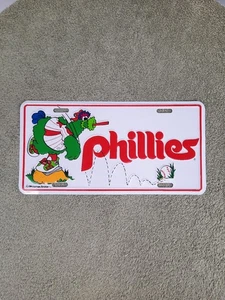 Vintage 1984 MLB Philadelphia Phillies Phanatic Baseball Metall Nummernschild - Bild 1 von 6