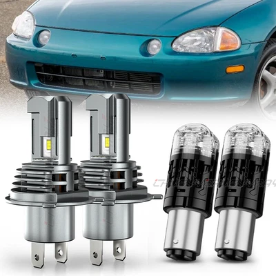 For Honda Civic Del Sol 1993-97 LED Headlight High/Low + Turn Signal Light Bulbs - Image 1 of 4
