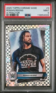 2025 WWE Topps Chrome Roman Reigns X-Fractor PSA 9 POP 1 - Imagen 1 de 2