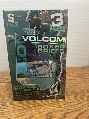 Volcom Men's Exclusive Boxer Briefs  3-Pack True to This Size S Flex Fit NEW - Image 1 of 4