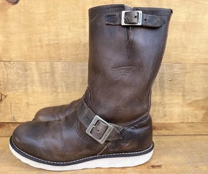 Red Wing 2975 Classic Engineer Faded Brown Leather Boot Brown Made In US Sz 7.5D - Picture 1 of 17