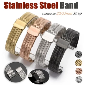 20mm/22mm Universal Replacement Bracelet Smartwatch Stainless Steel Strap Band - Picture 1 of 17