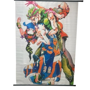 Wall Scroll Poster Jojo's Bizarre Adventure Dio Brando Jutaro Joestar Anime - Picture 1 of 4
