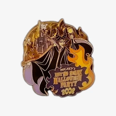 Prendedor LE Disney Mickeyys Not So Scary 2008 Halloween Maléfica Llama Sin Espalda Foto 1 de 3