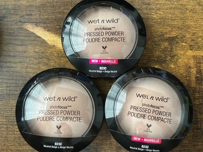Wet n Wild Photo Focus Pressed Powder 823C Neutral Beige 7.5 g .26oz. QTY:3 - Image 1 of 3