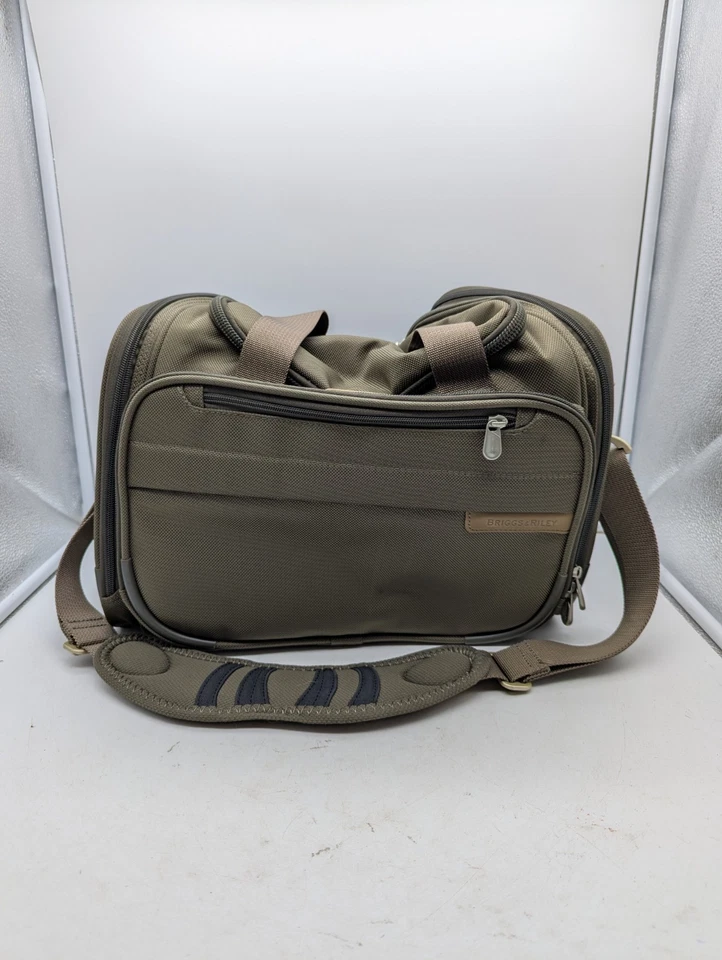 Briggs & Riley Baseline Expandable Underseat Duffle Bag Carry-On Green 221-7 - Image 1 of 4
