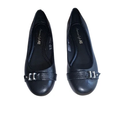 Женские черные балетные туфли на плоской подошве American Eagle Finson размер 8,5 W средние/широкие - Изображение 1 из 4