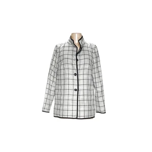 Jones New York Gray Plaid Cardigan - Size XS - Picture 1 of 4