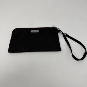 Baggallini On The Go Wristlet Geldbörse Handy Reise Schwarz Rot Gepard RFID - Bild 1 von 8