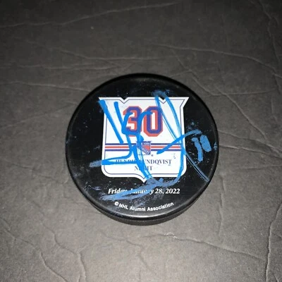 Henrik Lundqvist Signed New York Rangers Retirement Puck Beckett BAS A - Image 1 of 2
