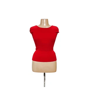 Kasper Red Knit Blouse - Women's L - Picture 1 of 4