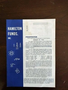 Hamilton Funds Inc Prospectus August 20, 1959 - Picture 1 of 4