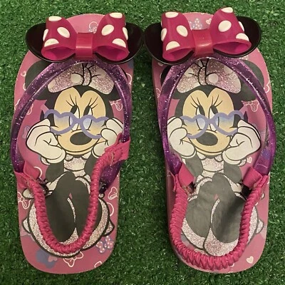 Chanclas Minnie Mouse niñas pequeñas 7-8 Disney verano sandalias de playa Foto 1 de 4