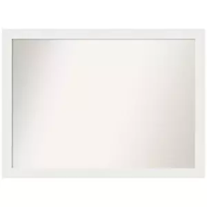 Amanti Art Bathroom Wall Mirror 41.5" Framed Classic Polystyrene Matte White - Picture 1 of 9