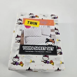 Hello Kitty Halloween Witch Twin Sheet Set – New with Tags, Spooky & Cute - Picture 1 of 8